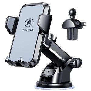Vanmass Car Phone Holder Cell Mount Stand Cradle Dashboard Windshield Vent